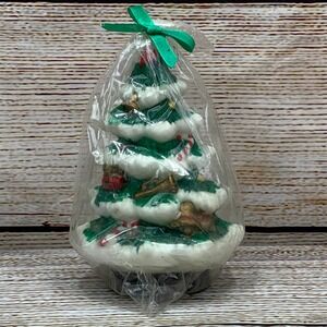 Vintage K-mart Christmas Tree Figurine Candle‎ Holiday Decoration 1980s Sealed